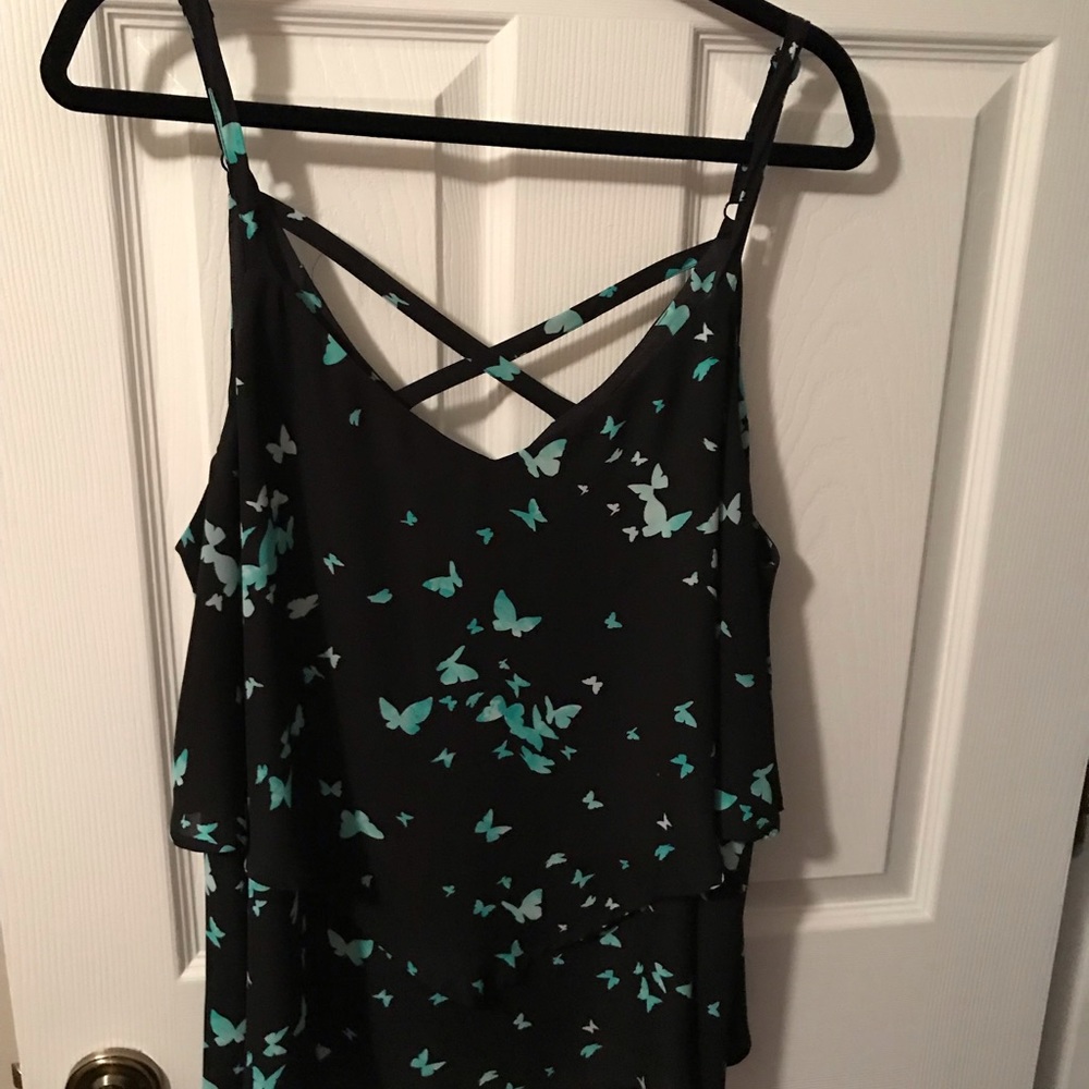 Torrid Sz 1 Layered Butterfly Cami
